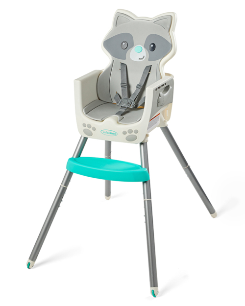 Ghế Ăn Cao Đa Năng 4 Trong 1, Cáo Xám - Grow-With-Me 4-in-1 Convertible High Chair-Raccoon(Sleeve)