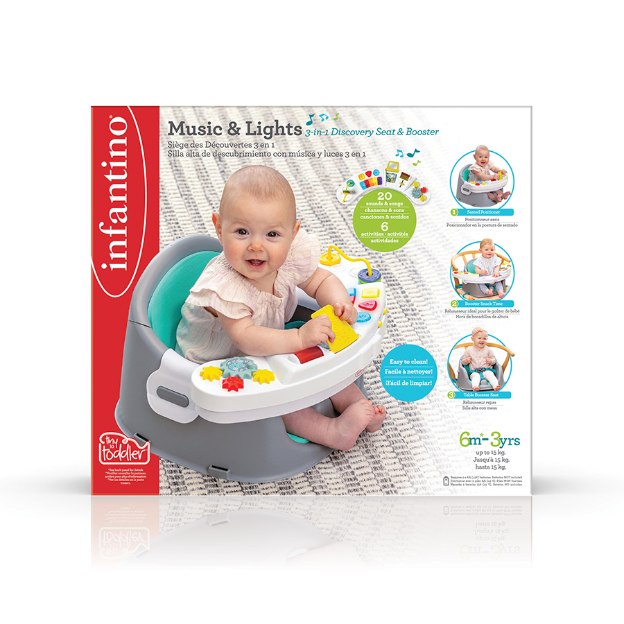 Ghế Ăn Dạng Thấp Kiêm Bàn Nhạc - Music & Lights 3 in 1 Discovery Seat & Booster