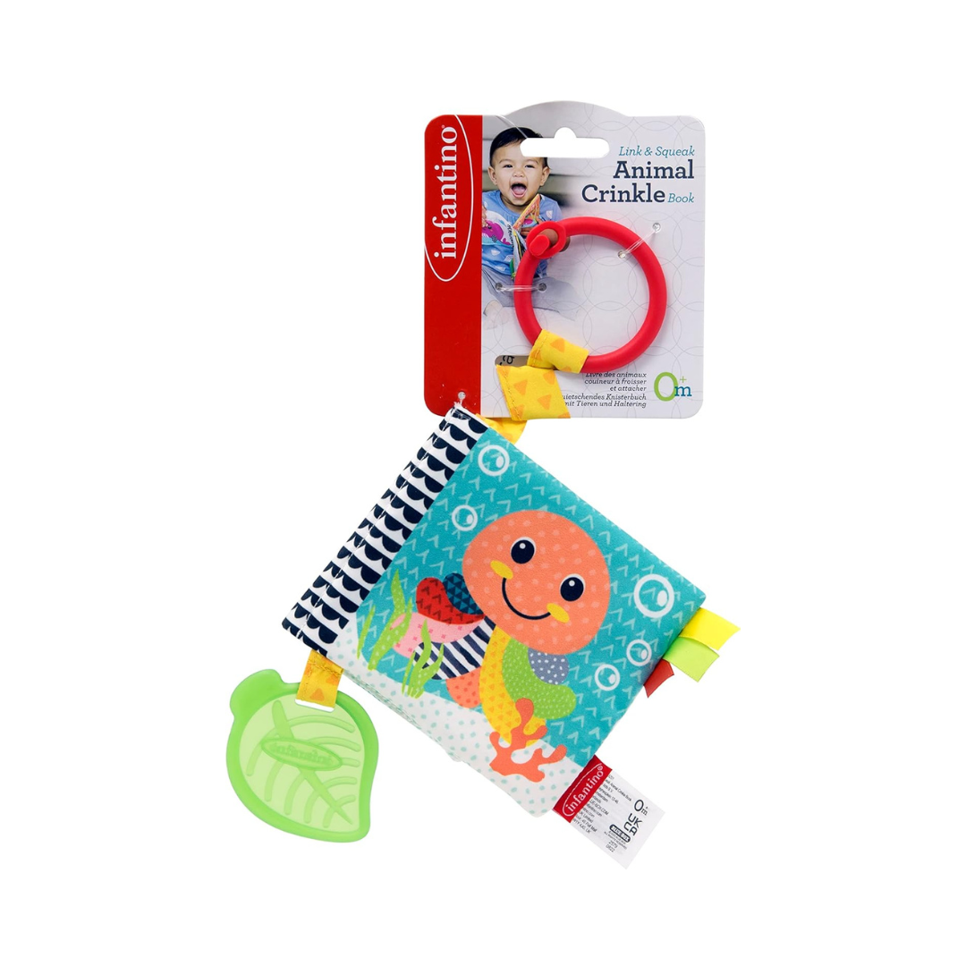 Sách Vải Treo Có Tiếng Sột Soạt Kèm Gặm Nướu - Link & Squeak Animal Crinkle Book